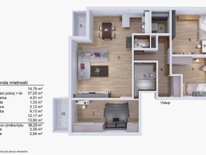 Prodej bytu 4+kk, Praha - Kolovraty, Kupkova, 103 m2