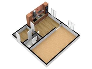 Pronájem bytu 1+1, Praha - Karlín, Křižíkova, 44 m2