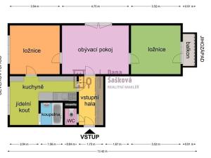 Prodej bytu 3+1, Jindřichův Hradec, sídliště Vajgar, 63 m2