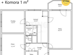 Prodej bytu 3+1, Prostějov, Dolní, 73 m2