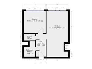 Pronájem bytu 2+kk, Praha - Kobylisy, Rajmonova, 47 m2