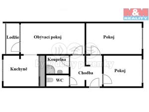 Pronájem bytu 3+1, Praha - Kobylisy, Slancova, 72 m2