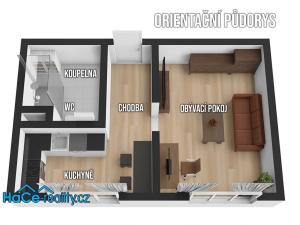 Pronájem bytu 1+1, Rychnov nad Kněžnou, Mírová, 31 m2