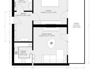 Pronájem bytu 2+kk, Plzeň - Jižní Předměstí, Technická, 47 m2