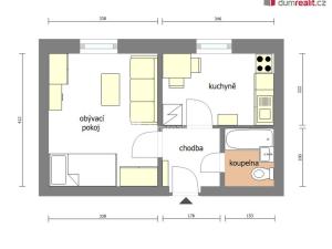 Pronájem bytu 1+1, Neratovice, Školní, 30 m2