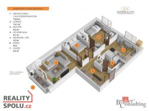 Prodej bytu 2+1, Trutnov - Horní Staré Město, Chrpová, 61 m2