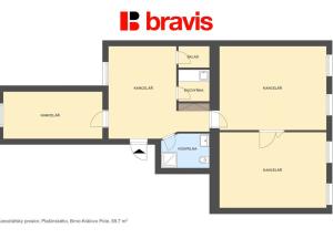 Pronájem kanceláře, Brno, Ptašínského, 89 m2