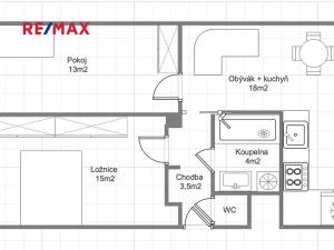 Pronájem bytu 3+kk, Pardubice, S. K. Neumanna, 55 m2