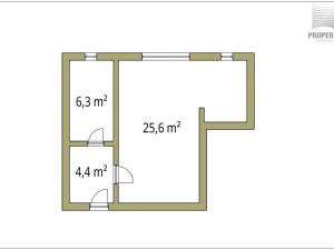 Prodej bytu 1+kk, Dolní Kounice, Masarykovo náměstí, 39 m2
