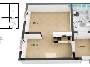 Pronájem bytu 2+kk, Zdice, Čs. armády, 43 m2