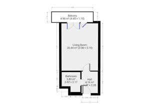 Pronájem bytu 1+kk, Praha - Záběhlice, Mikanova, 29 m2