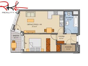 Pronájem bytu 2+kk, Praha, Klementova, 57 m2