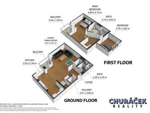 Prodej bytu 3+kk, Praha - Kunratice, Merhoutova, 114 m2