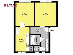 Pronájem bytu 2+1, Kolín, Brankovická, 51 m2