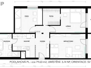 Prodej bytu 3+kk, Hradec Králové, třída Edvarda Beneše, 79 m2
