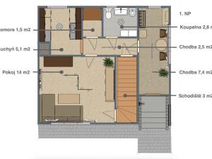 Prodej rodinného domu, Zruč nad Sázavou, Prostřední, 75 m2