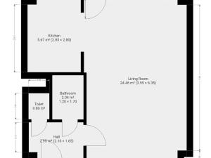 Pronájem bytu 1+kk, Praha - Braník, Nad přívozem, 37 m2