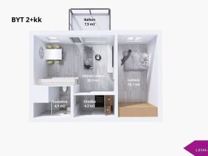 Pronájem bytu 2+kk, Olomouc, Edmunda Husserla, 51 m2