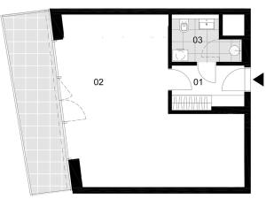 Pronájem bytu 1+kk, Brno, Nové sady, 48 m2
