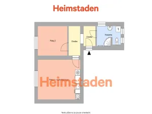 Pronájem bytu 2+kk, Ostrava - Kunčičky, Lihovarská, 43 m2