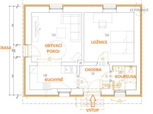 Pronájem rodinného domu, Chvatěruby, 52 m2