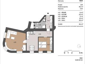 Pronájem bytu 3+kk, Brno, Vlhká, 70 m2