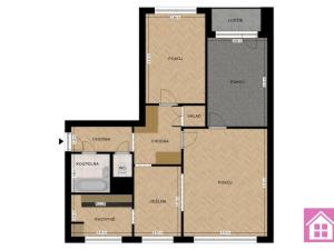 Pronájem bytu 3+1, Hodonín, Polní, 72 m2