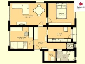 Prodej bytu 3+1, Lišov, Nová, 70 m2