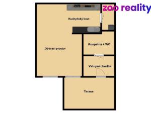 Prodej bytu 1+kk, Trutnov, Horská, 33 m2
