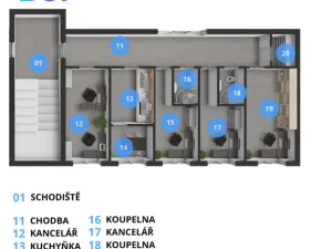 Pronájem kanceláře, Ostrava - Hošťálkovice, Aleje, 190 m2
