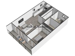 Prodej bytu 2+kk, Praha - Hloubětín, Poděbradská, 56 m2