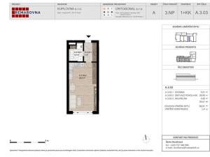 Pronájem bytu 1+kk, Písek, Pražská, 38 m2