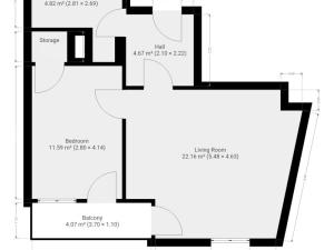 Pronájem bytu 2+kk, Praha, Drahňovická, 47 m2