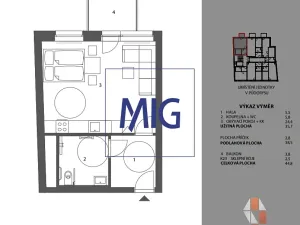 Prodej bytu 1+kk, Brno, Vranovská, 36 m2
