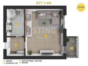 Prodej bytu 1+kk, Frýdek-Místek, Na Poříčí, 37 m2