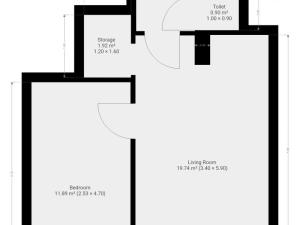 Pronájem bytu 2+kk, Praha - Chodov, Samohelova, 41 m2
