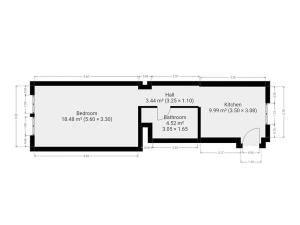 Pronájem bytu 1+kk, Praha - Holešovice, Osadní, 39 m2