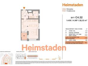 Pronájem bytu 1+kk, Praha - Holešovice, Vrbenského, 39 m2