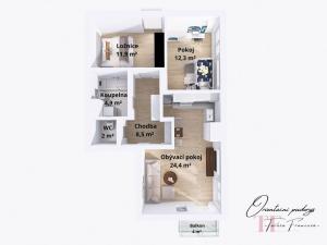 Prodej bytu 3+kk, Rousínov, Zahradní, 64 m2
