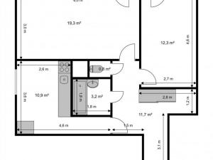 Pronájem bytu 2+1, Jablonec nad Nisou - Jablonecké Paseky, U Staré lípy, 72 m2