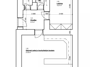 Prodej bytu 2+kk, Jičín - Valdické Předměstí, Denisova, 49 m2