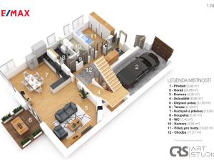 Pronájem rodinného domu, Velké Přílepy, Dvořákova, 160 m2