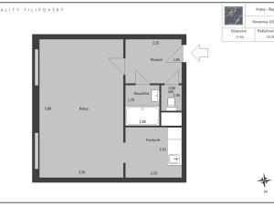 Prodej bytu 1+kk, Praha - Řepy, Nevanova, 33 m2