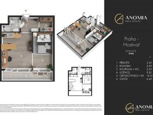 Prodej bytu 2+kk, Praha - Hostivař, Gercenova, 32 m2