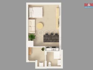 Prodej bytu 1+kk, Předměřice nad Jizerou, 37 m2