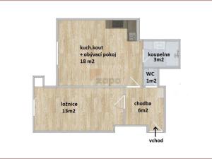 Pronájem bytu 2+kk, Praha - Břevnov, Nad Kajetánkou, 45 m2
