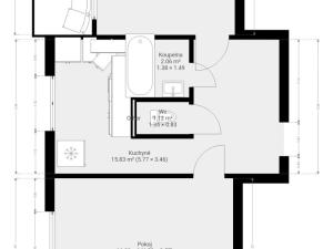 Pronájem bytu 2+1, Milovice - Boží Dar, Krátká, 47 m2