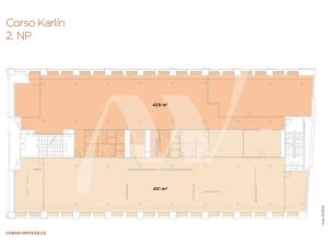 Pronájem kanceláře, Praha - Karlín, Křižíkova, 388 m2