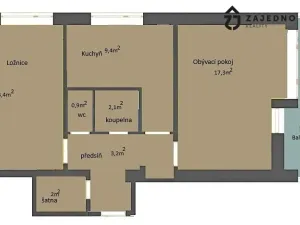 Prodej bytu 2+1, Brno, Brožíkova, 55 m2