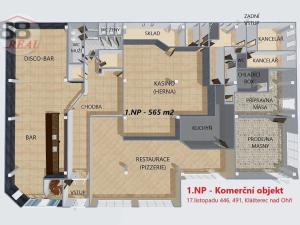 Prodej obchodního prostoru, Klášterec nad Ohří, 17. listopadu, 621 m2
